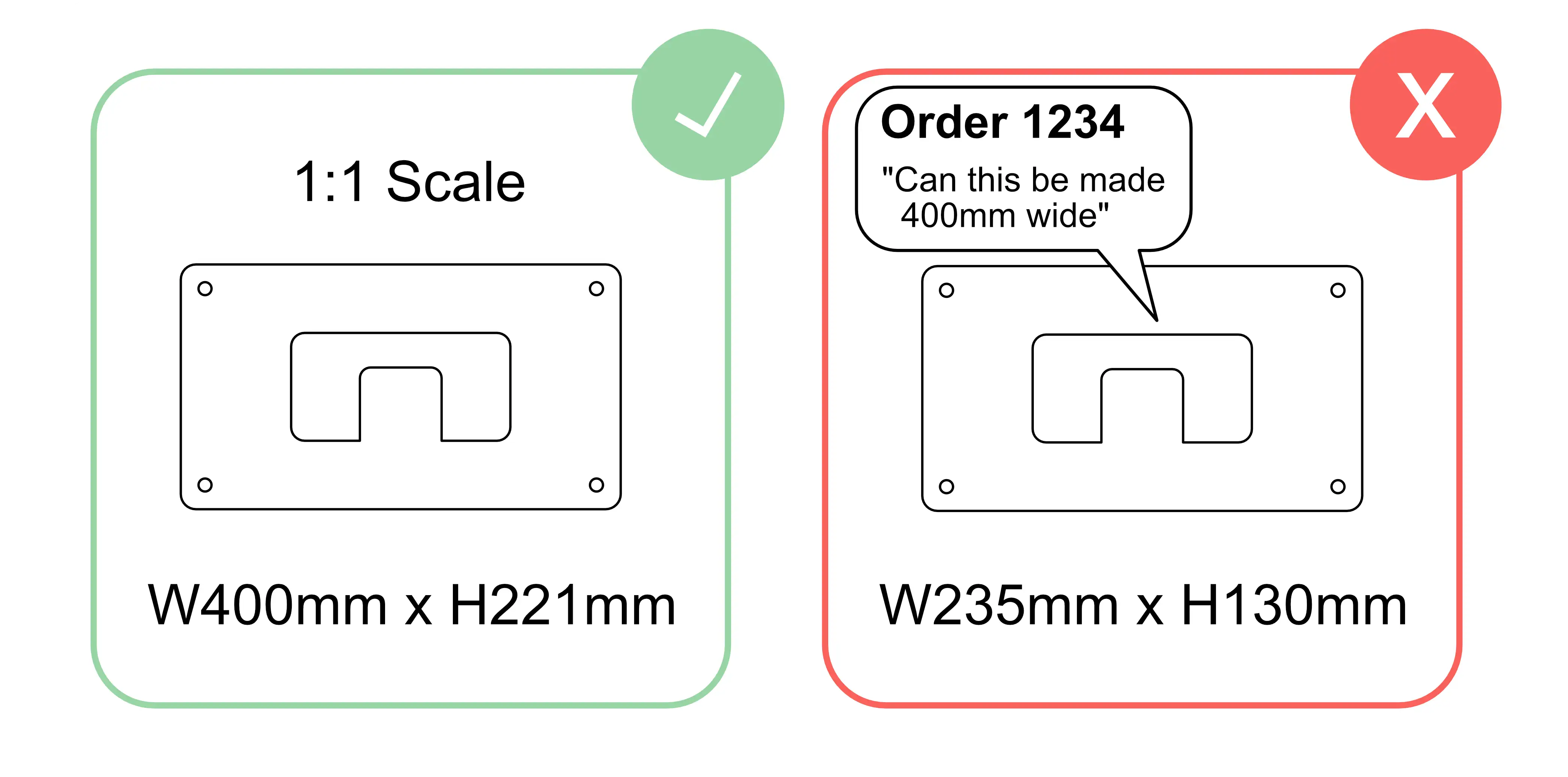 Scale artwork to 1 to 1