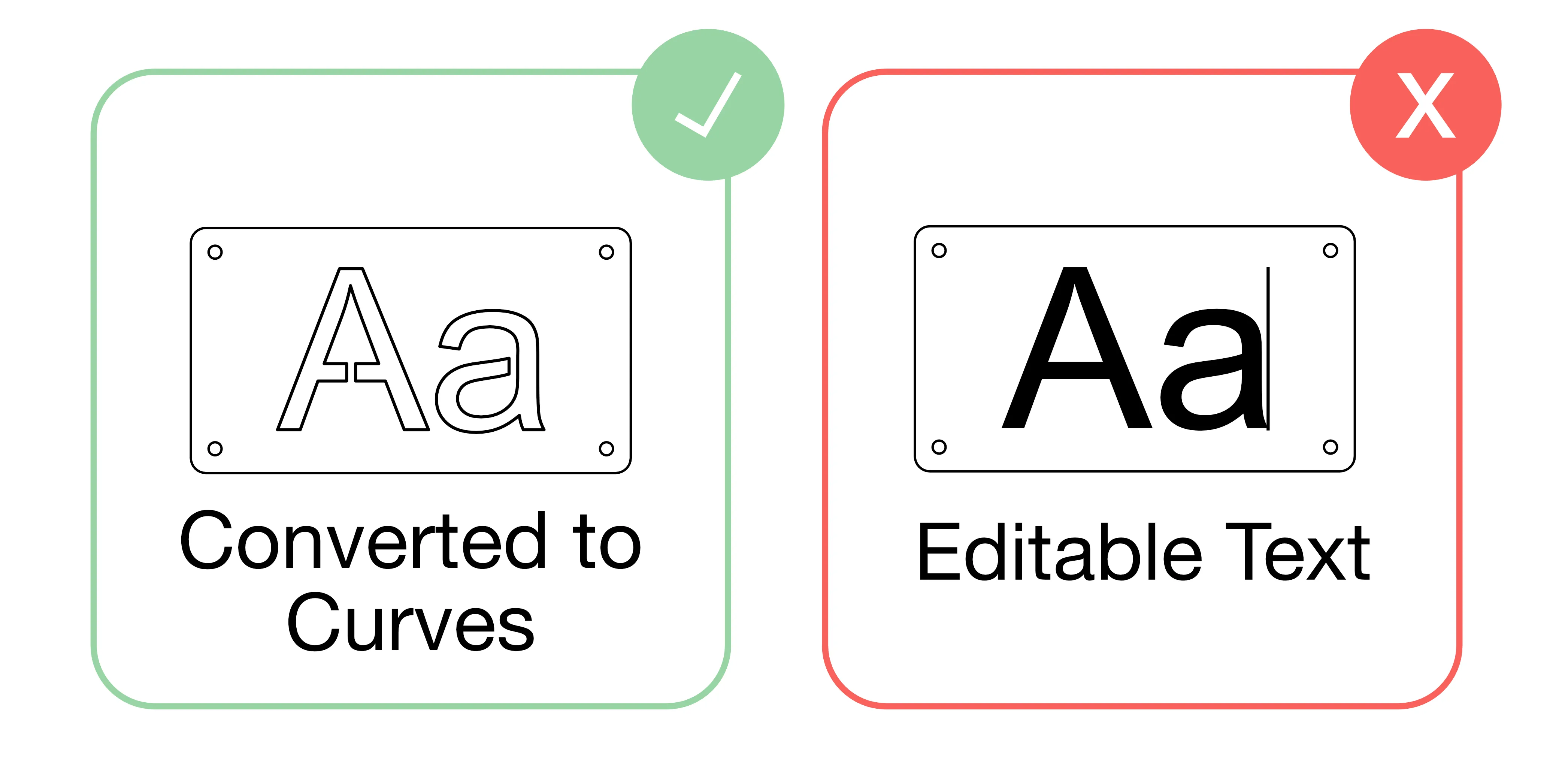 Convert text to outlines