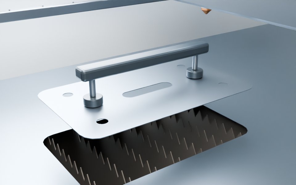 Your thin steel part lifting from the sheet, revealing the cutting bed underneath